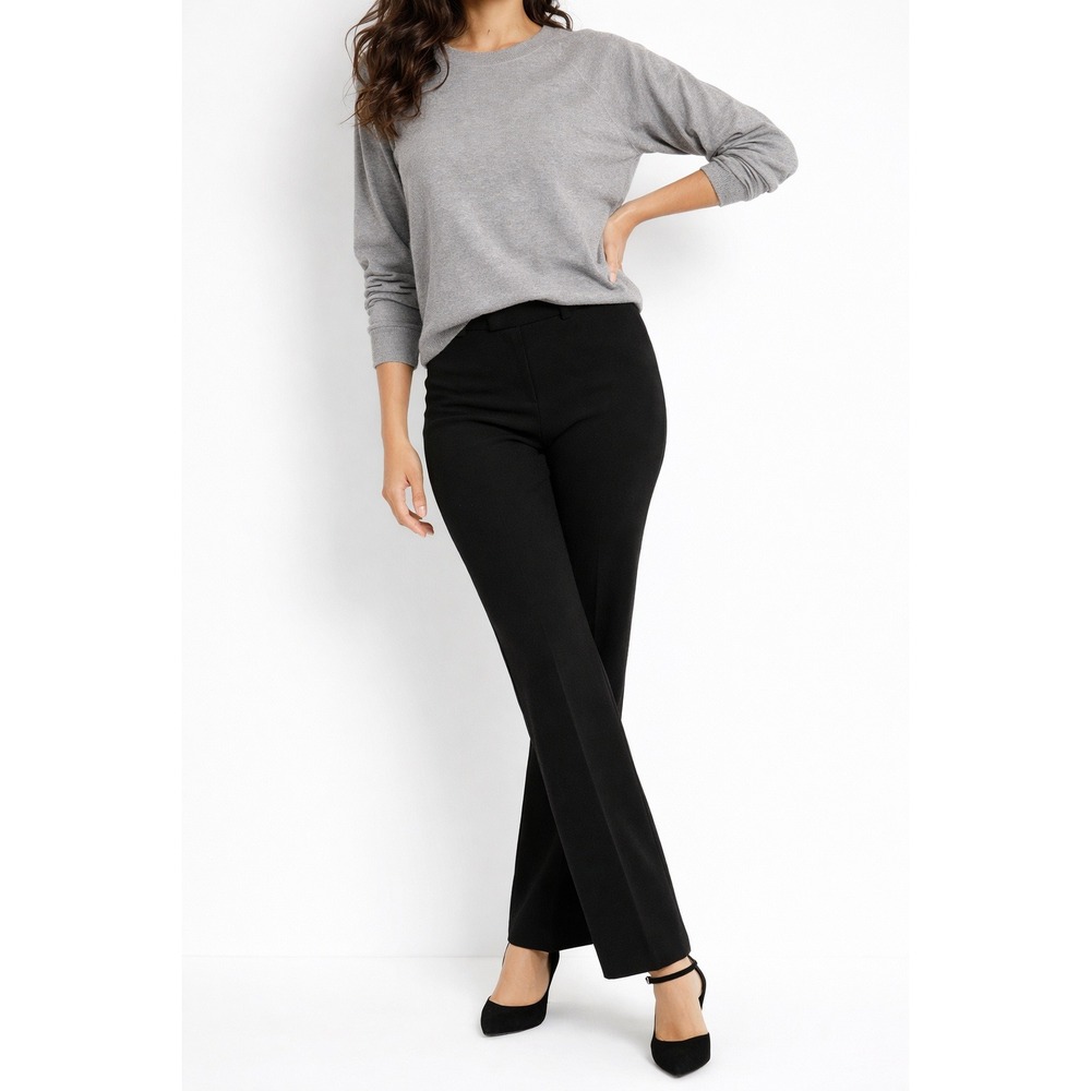 Betabrand Dress Yoga Pants Size Large Classic Bootcut Black Pull On Ponte Knit